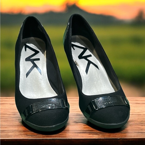 Anne Klein Sport Taelyn Black Mid Wedge Slip On Shoes Size 9. - Picture 3 of 7